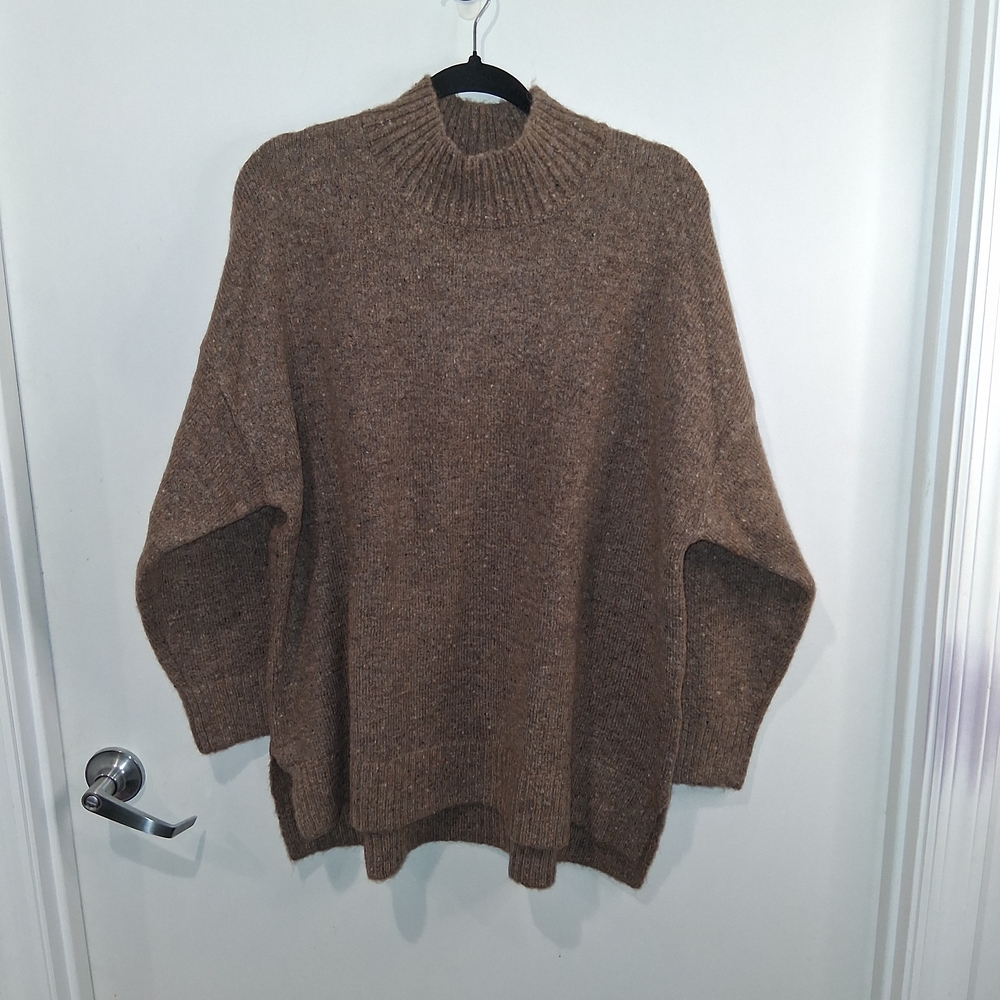 Well Worn Women's Cozy Brown Cowl Sweater